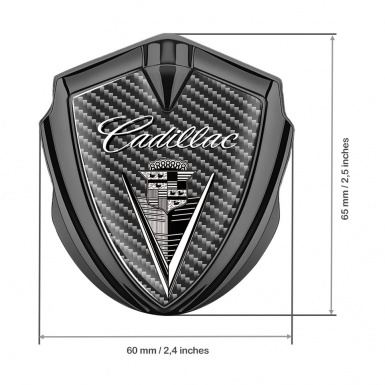 Cadillac Bodyside Badge Self Adhesive Graphite Dark Carbon Edition