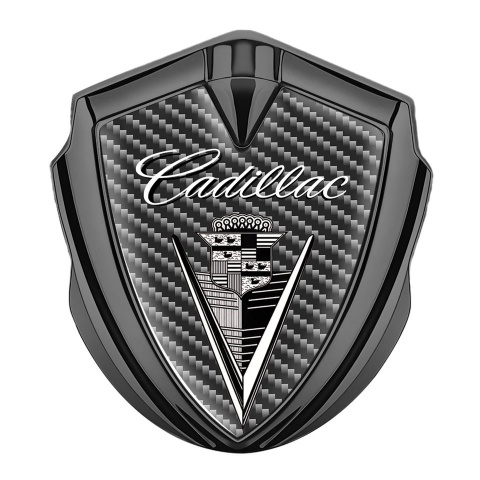 Cadillac Bodyside Badge Self Adhesive Graphite Dark Carbon Edition