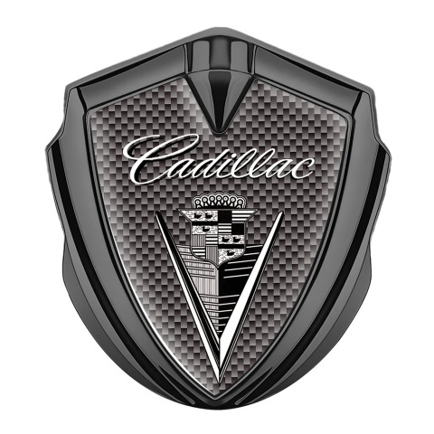 Cadillac Tuning Emblem Self Adhesive Graphite Brown Carbon