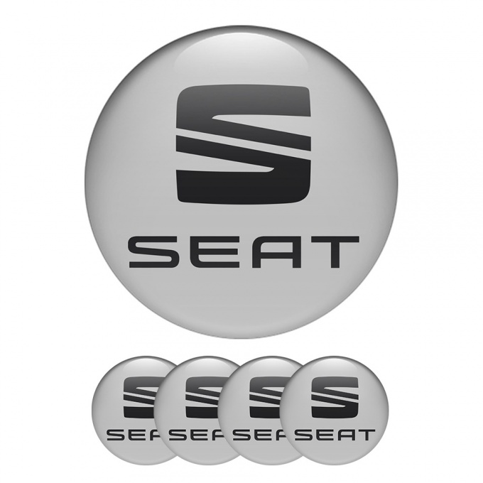 Seat Sticker Wheel Center Hub Cap Tarraco Model Gray And Black