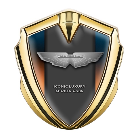Aston Martin Bodyside Badge Self Adhesive Gold Multicolor Template