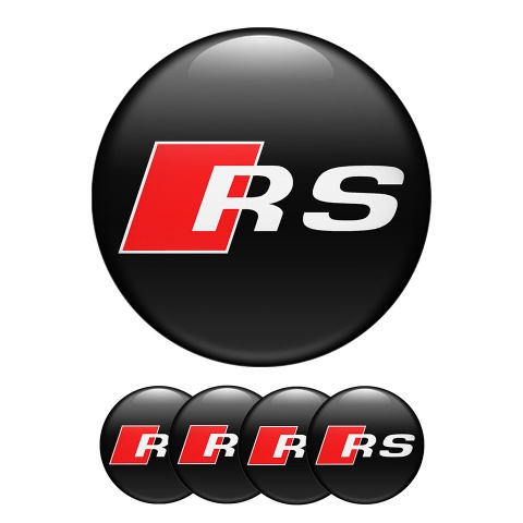 Audi RS Wheel Center Cap Domed Stickers