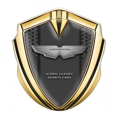 Aston Martin Tuning Emblem Self Adhesive Gold Dark Mesh Edition