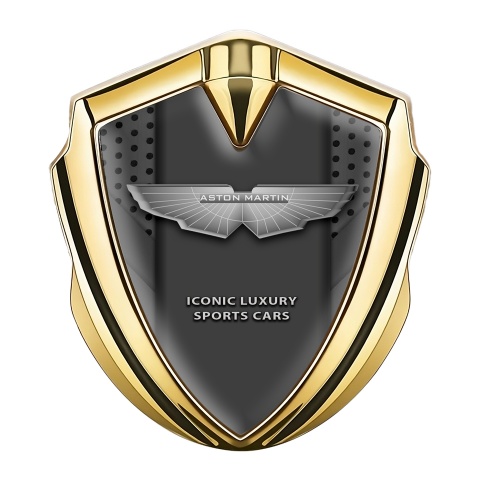 Aston Martin Tuning Emblem Self Adhesive Gold Dark Mesh Edition