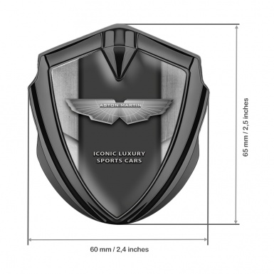Aston Martin Self Adhesive Bodyside Emblem Graphite Brushed Aluminum