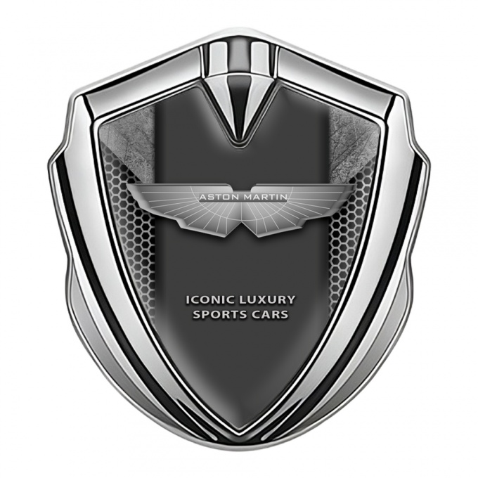 Aston Martin Bodyside Emblem Silver Metallic Plate Design