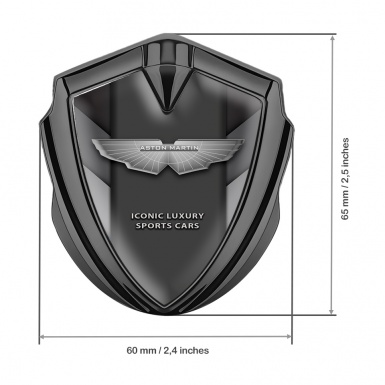 Aston Martin Bodyside Emblem Graphite Dark Grey Shield Design