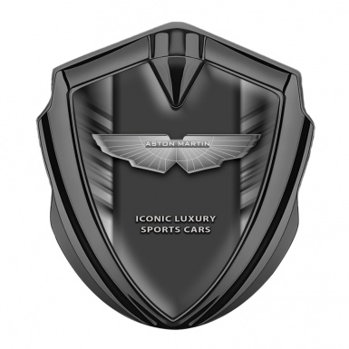 Aston Martin Self Adhesive Bodyside Emblem Graphite Grey Template Design