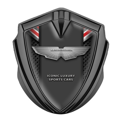 Aston Martin Bodyside Badge Self Adhesive Graphite Dark Mesh Design