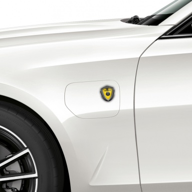Mercedes Brabus Self Adhesive Bodyside Emblem Graphite Yellow Edition