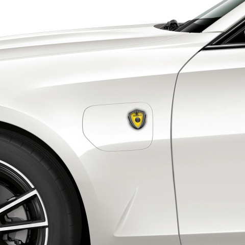 Mercedes Brabus Self Adhesive Bodyside Emblem Graphite Yellow Edition
