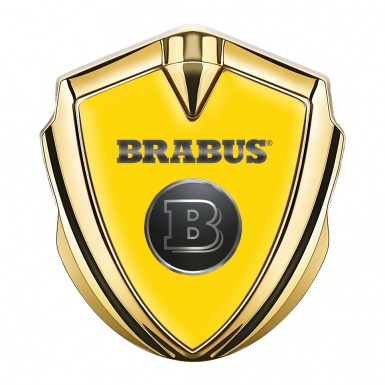 Mercedes Brabus Self Adhesive Bodyside Emblem Gold Yellow Edition