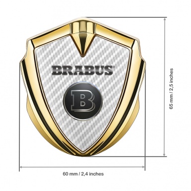 Mercedes Brabus Bodyside Emblem Gold White Carbon Edition