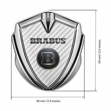 Mercedes Brabus Bodyside Emblem Silver White Carbon Edition