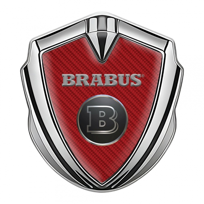 Mercedes Brabus Bodyside Badge Self Adhesive Silver Red Carbon Edition