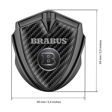 Mercedes Brabus Tuning Emblem Self Adhesive Graphite Dark Carbon