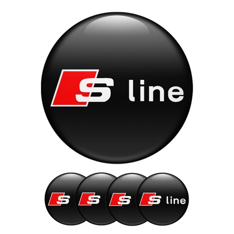 Audi S-line Domed Stickers Wheel Center Cap Classic