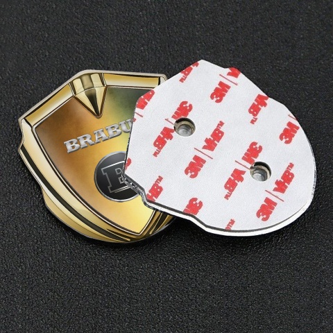 Mercedes Brabus Bodyside Emblem Gold Colorful Background Design