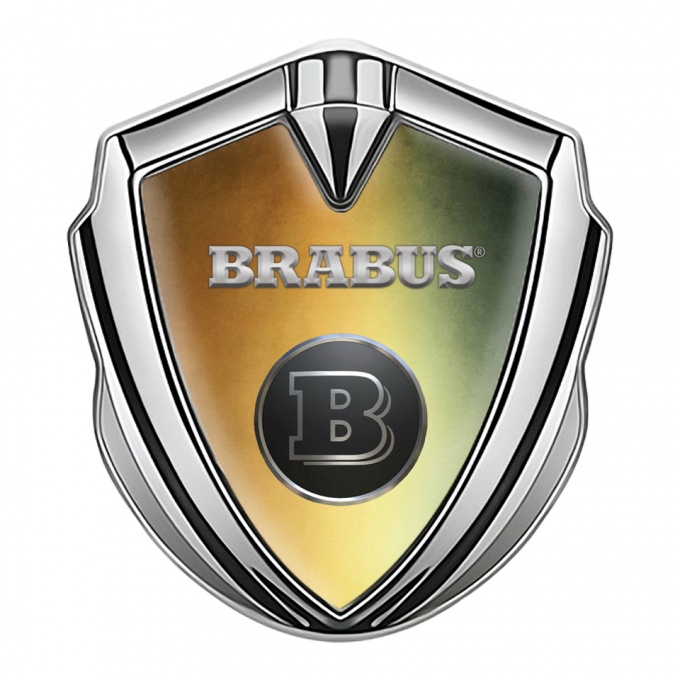 Mercedes Brabus Bodyside Emblem Silver Colorful Background Design