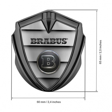 Mercedes Brabus Trunk Emblem Badge Graphite Metal Grill Edition