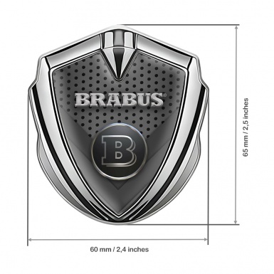Mercedes Brabus Bodyside Badge Self Adhesive Silver Mesh Design