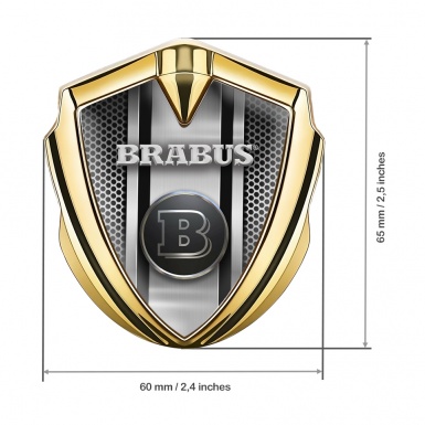 Mercedes Brabus 3D Car Metal Emblem Gold Front Grill Design