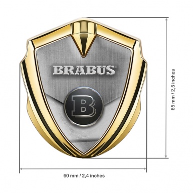 Mercedes Brabus Trunk Emblem Badge Gold Metallic Cover Design