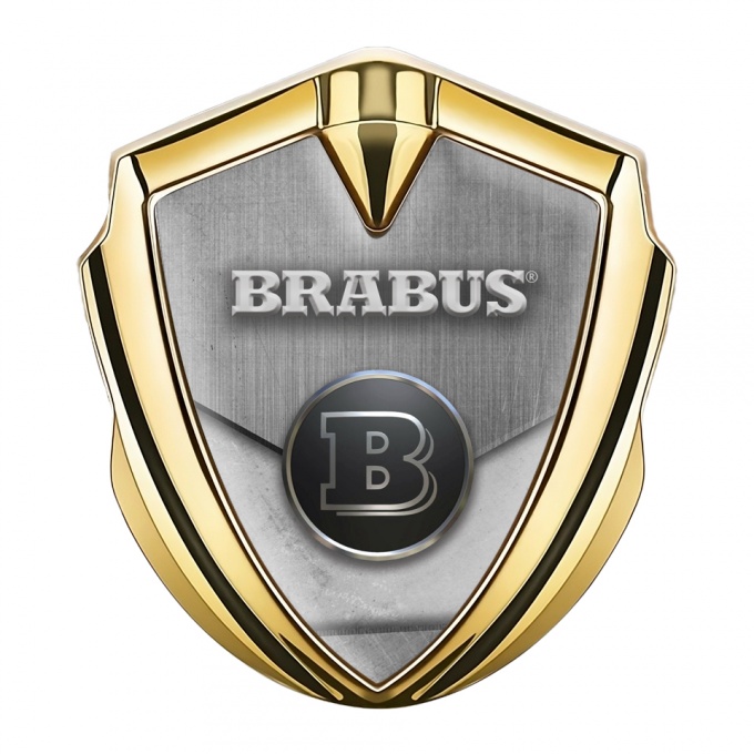 Mercedes Brabus Trunk Emblem Badge Gold Metallic Cover Design
