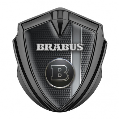 Mercedes Brabus 3D Car Metal Emblem Graphite Carbon Lining Design
