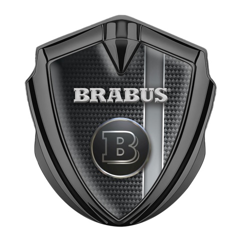 Mercedes Brabus 3D Car Metal Emblem Graphite Carbon Lining Design