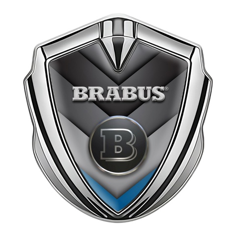 Mercedes Brabus Self Adhesive Bodyside Emblem Silver Blue Chromed Design