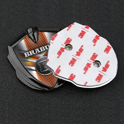 Mercedes Brabus Trunk Emblem Badge Graphite Multicolor Design