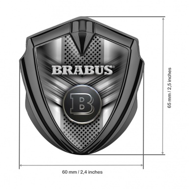 Mercedes Brabus Self Adhesive Bodyside Emblem Graphite Chromed Logo