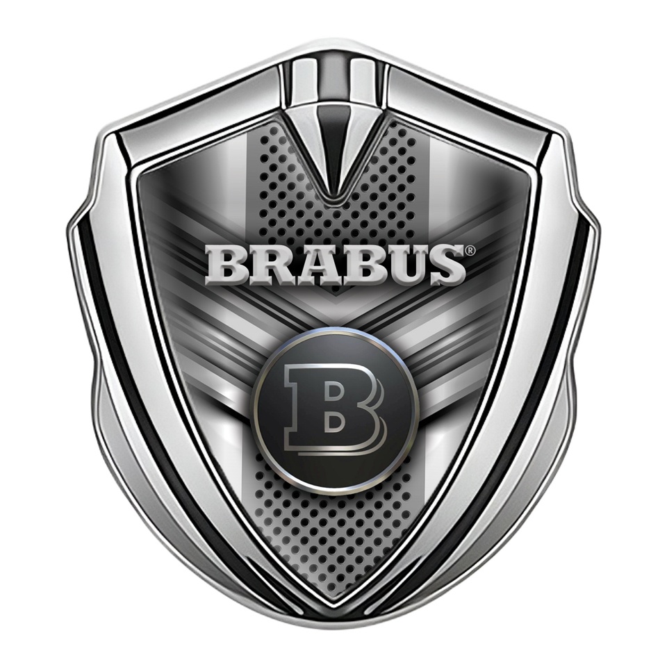 Mercedes Brabus Self Adhesive Bodyside Emblem Silver Chromed Logo, Metal  Emblems, Accessories