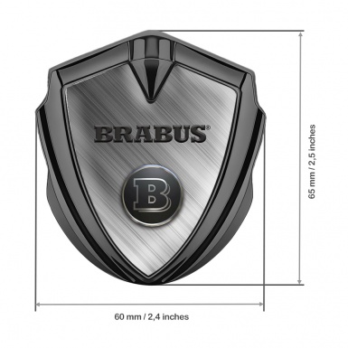 Mercedes Brabus Self Adhesive Bodyside Emblem Graphite Brushed Metal