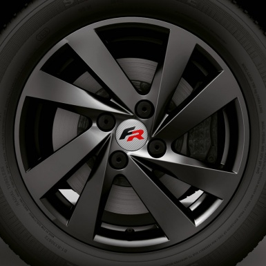 Seat FR Domed Stickers Wheel Center Cap Carbon Printing 