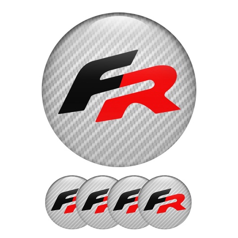 Seat FR Domed Stickers Wheel Center Cap Carbon Printing 