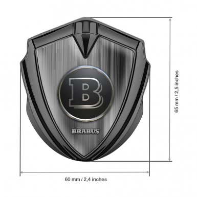 Mercedes Brabus Bodyside Emblem Graphite Brushed Chromed Logo