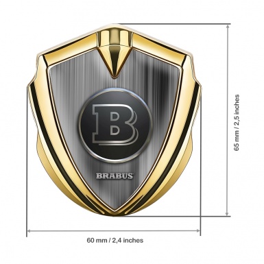 Mercedes Brabus Bodyside Emblem Gold Brushed Chromed Logo