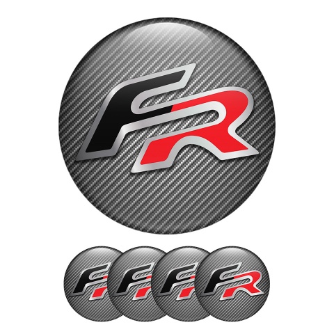 Seat FR Silicone Stickers Center Hub Carbon Print