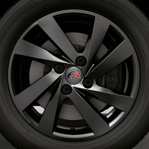 Seat FR Silicone Stickers Center Hub Carbon Print