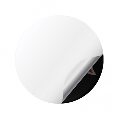 Seat Sticker Wheel Center Hub Cap Racing Flag Black Edition 