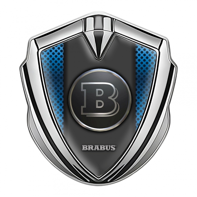 Mercedes Brabus Fender Metal Emblem Badge Silver Blue Dots Design, Metal  Emblems, Accessories