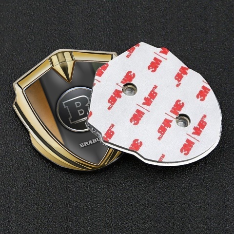 Mercedes Brabus Bodyside Badge Self Adhesive Gold Multicolor