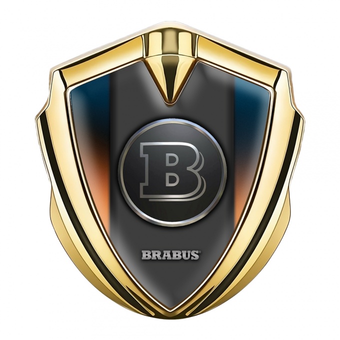 Mercedes Brabus Tuning Emblem Self Adhesive Gold Vibrant Design, Metal  Emblems, Accessories