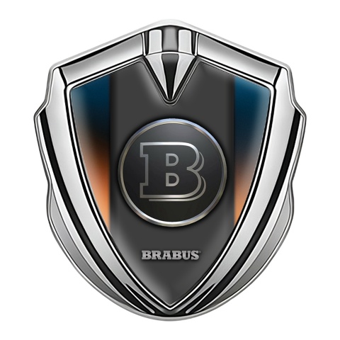 Mercedes Brabus Tuning Emblem Self Adhesive Silver Vibrant Design