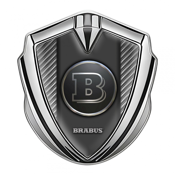 Mercedes Brabus Self Adhesive Bodyside Emblem Silver Carbon Style