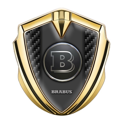 Mercedes Brabus Bodyside Emblem Gold Dark Carbon Edition