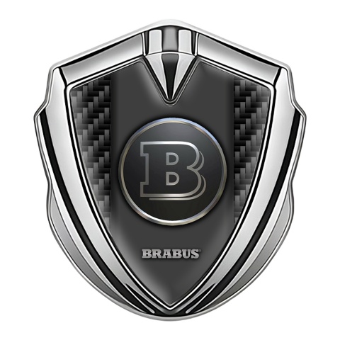 Mercedes Brabus Bodyside Emblem Silver Dark Carbon Edition