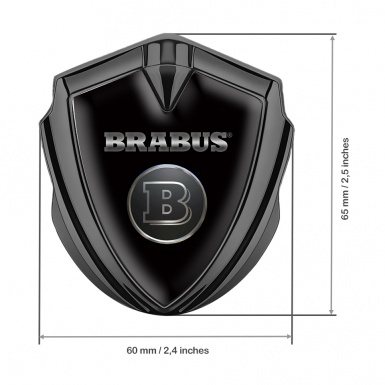 Mercedes Brabus Trunk Emblem Badge Graphite Classic Black Design